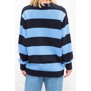 Brandy Melville Brianna Striped Blue & Black Sweater